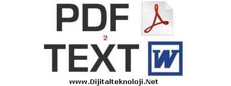 PDF Dosyalarını Word Dosyasına Nasıl Çevrilir