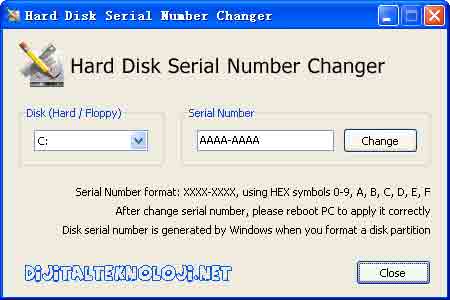 Hard-Disk-Serial-Number-Changer