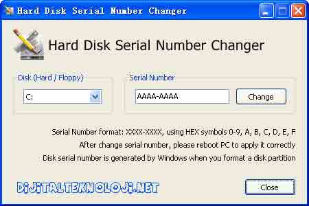 Hard-Disk-Serial-Number-Changer